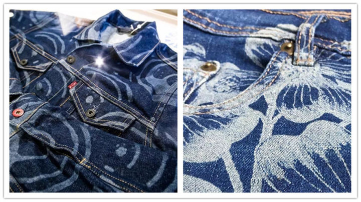 服裝服飾激光燒花機雕刻布料深淺不一顏色，具有層次感